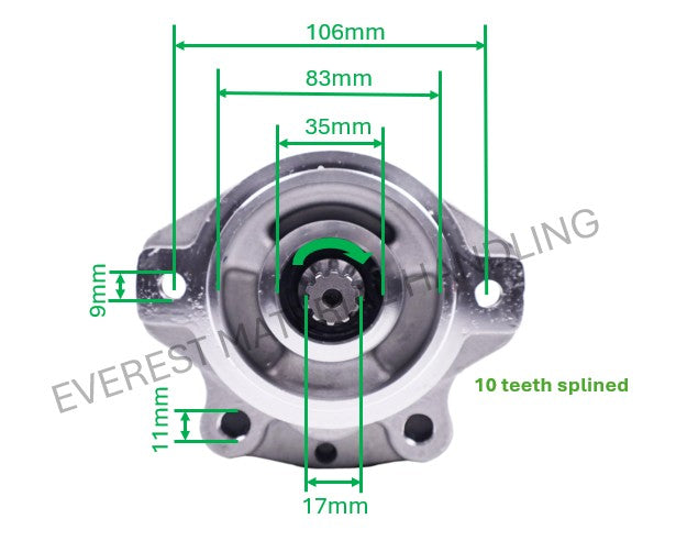 HYDRAULIC PUMP TOYOTA 4Y/1DZ - 8FD/G20-30