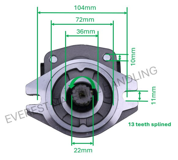 HYDRAULIC PUMP MITSUBISHI/NISSAN FD20-30/S4S