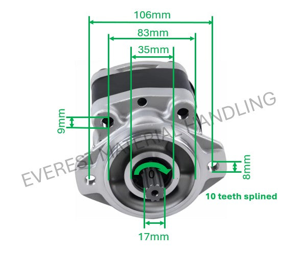 HYDRAULIC PUMP TOYOTA 4Y/1DZ 8FG/D10-18
