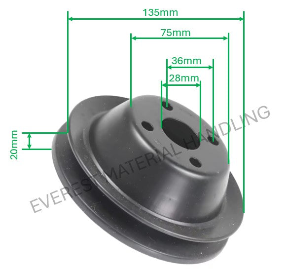 FAN PULLEY XINCHAI QC490GP/490BPG