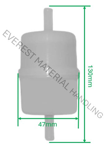 FUEL FILTER TOYOTA 4Y 7 SERIES - INLINE PLASTIC