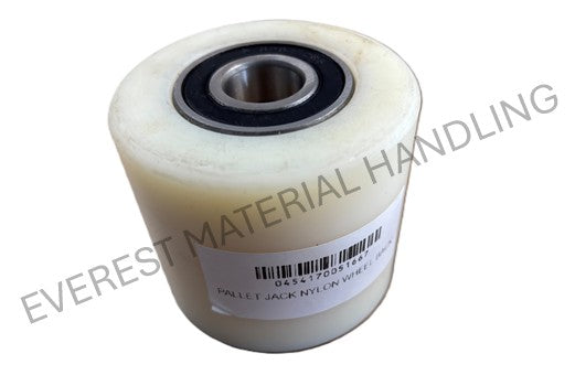 PALLET JACK NYLON BACK POLY WHEEL WITH BEARINGS (WHITE)