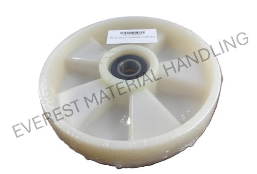 PALLET JACK NYLON FRONT WHEEL WITH BEARINGS (WHITE)