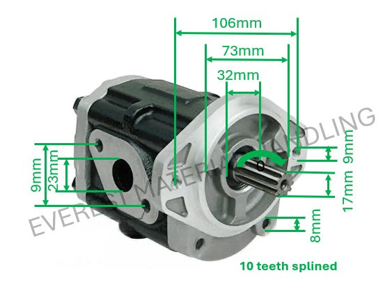 HYDRAULIC PUMP TOYOTA 4Y/1DZ 7FD/G20-30