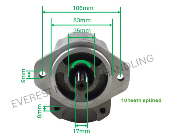 HYDRAULIC PUMP TOYOTA 4Y/1DZ/1Z 6FD20-30