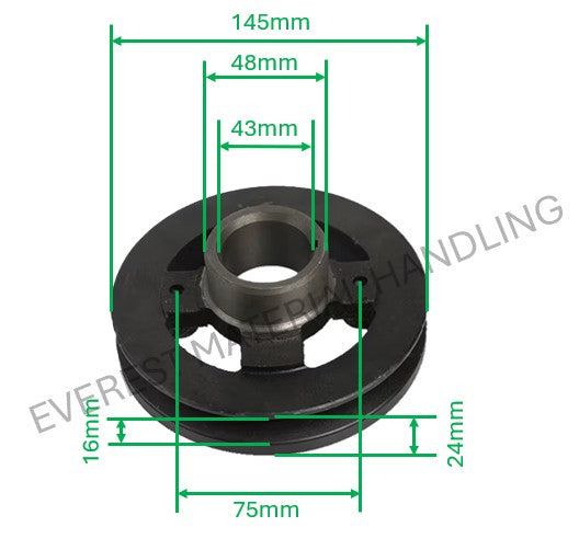 CRANKSHAFT PULLEY TOYOTA 1Z/5FD/2Z/6FD